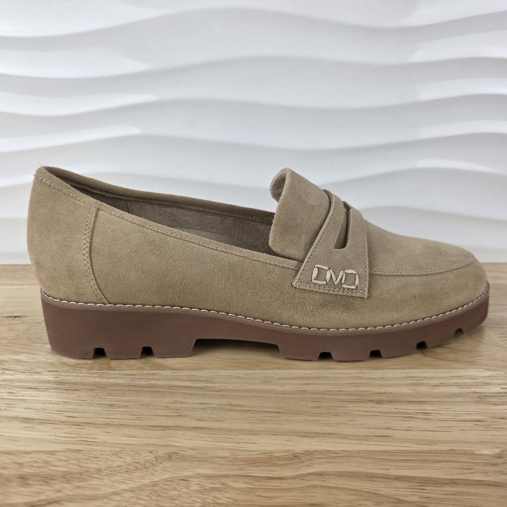 Vionic‎ Cheryl II Penny Loafers Womens Size 9.5 Sand Suede Slip On Casual Shoes